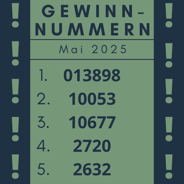 Die Gewinnzahlen des Monats Mai!🌱Wir bitten die Gewinner sich in den nächsten Tagen bei uns zu melden, damit die Gewinne übergeben werden können (Email: info@grafinggoesgreen.de; Instagram: grafing_goes_green). Ansonsonsten verfällt der Gewinn bei der nächsten Bekanntgabe leider.Herzlichen Glückwunsch!☺️#grafinggoesgreen #letsgogreen#dontWASTEtime